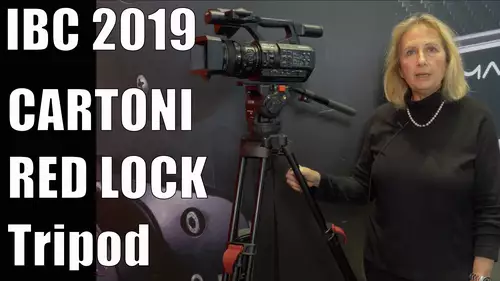 Messevideo: Elisabetta Cartoni stellt das gnstige Cartoni RED LOCK Stativ mit 60 (!)  kg Traglast vor // IBC 2019