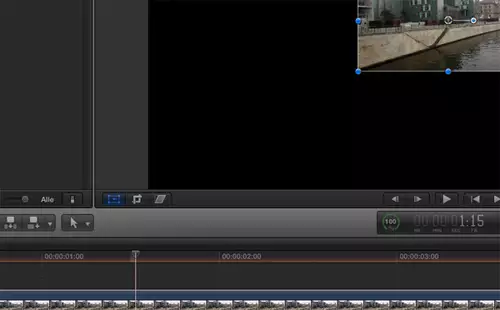 Der Transform Button unter Final Cut Pro X
