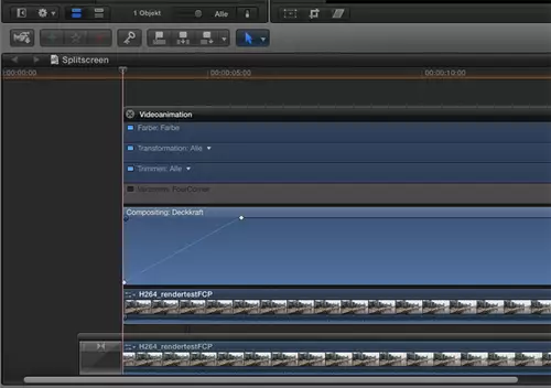 Transparenz via Keyframes in Final Cut Pro X steuern