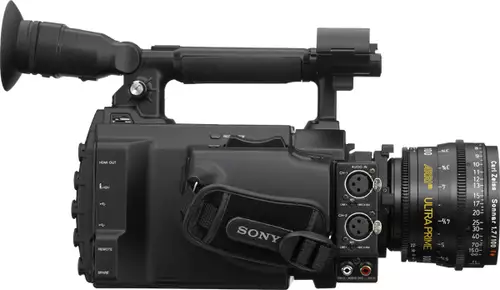 Sony PMW-F3 mit Zoom-Wippe (derzeit ohne Funktion)