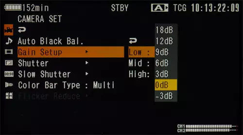 Sony PMW-F3 - digitaler S35 Kinoeinstieg : SonyF3MenuGain3