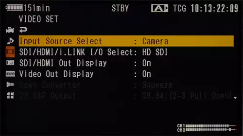 Sony PMW-F3 - digitaler S35 Kinoeinstieg : SonyF3MenuInputSource4