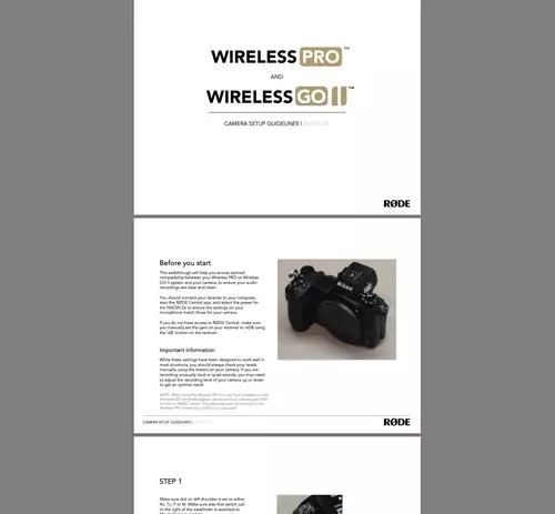 Preset pro Kameramodell auch als PDF-Download