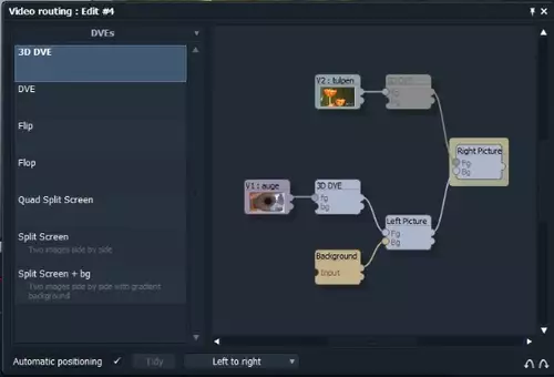 Über den Node-Editor lassen sich komplexe Effekt-Ketten erzeugen.