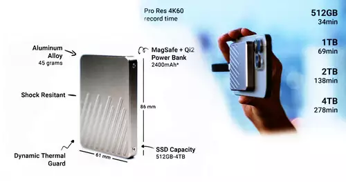 Mobile SSD und Powerbank fr iPhone Filmer - MagDisk von EON Electronics