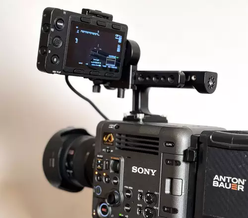 Sony Burano Monitor ohne Viewfinder beim slashCAM Test