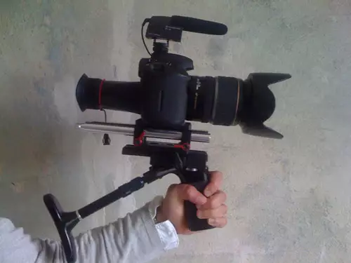 Canon EOS 7D Rigg mit Krasnogorsk 16mm Schulterstütze aus den 70ern ...