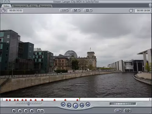 Marker in der Viewer Timeline von Final Cut Pro