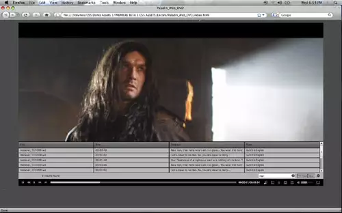 Suchfunktion in der web DVD