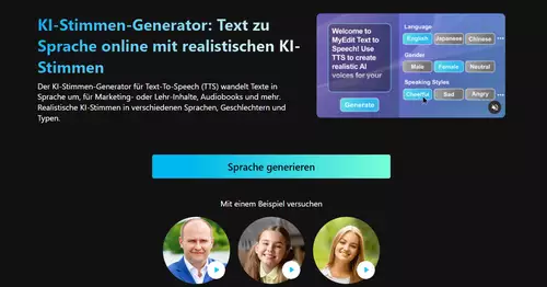 CyberLink bietet ein Text to Speech Modell gegen Credits an