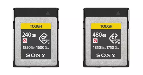 Neue 480GB / 240GB CFexpress-Speicherkarten (Type B) von Sony