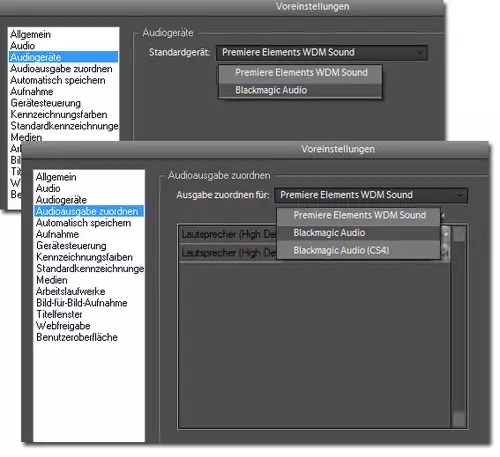 Intensity Pro mit Premiere Elements nutzen : drei