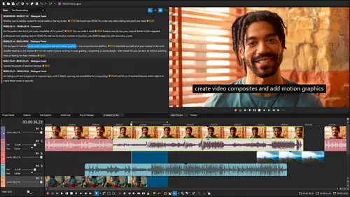 VEGAS Pro 21 - Textbasierte Bearbeitung