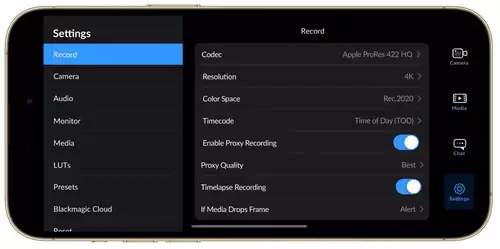 Blackmagic Camera App