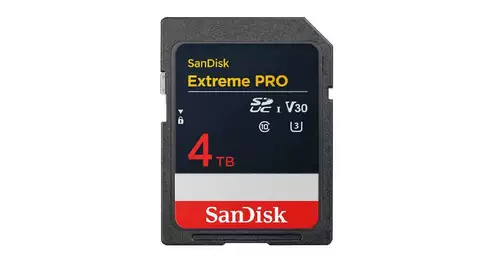 4TB SanDisk Extreme PRO SDUC-Karte