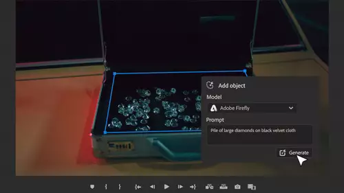 Adobe Firefly fr Premiere Pro - Generative Extend, Object removal/addition