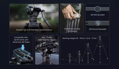 SmallRig stellt Heavy-Duty Carbon Fiber Stativ-Kit AD-120 vor