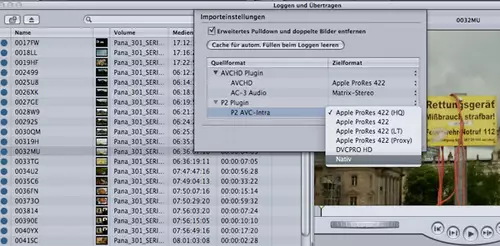 AVC-Intra-Decoder jetzt bei Final Cut Pro 7 dabei