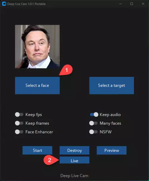 Deep-Live-Cam GUI