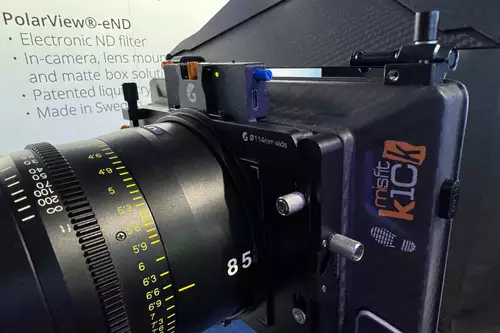 In Mattebox, oben die Steuerbox