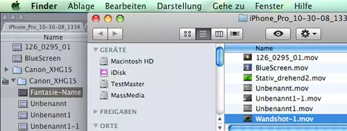 Clipname und Dateiname stimmen nicht mehr überein, verweisen jedoch korrekt aufeinander