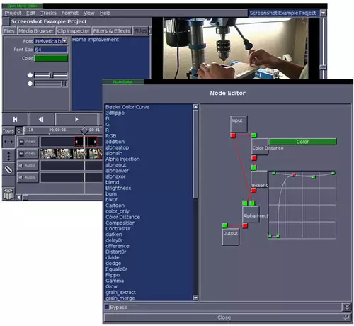 Ohne eigene HD-Codecs, dafür satter Funktionsumfang inklusive Node-Compositing - Open Movie Editor