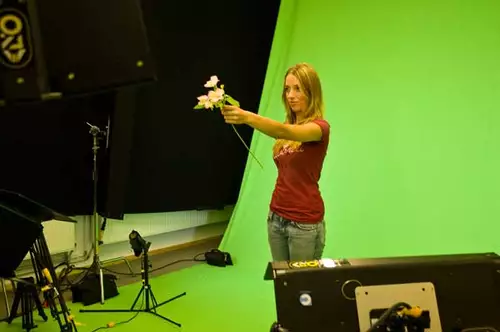 Im Greenscreenstudio mit der Sony PMW EX3 : blume