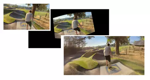 VidPanos - An AI stabilises the video and adds the missing border areas.  