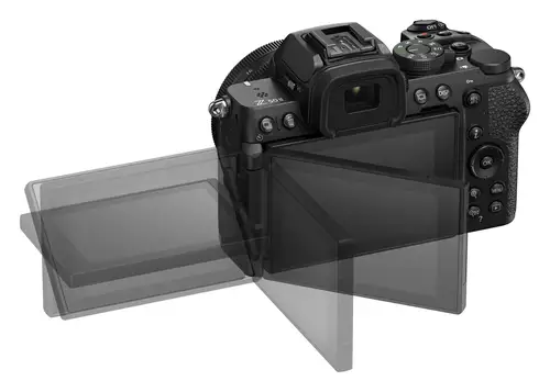 Nikon Z50II - flip-up display and particularly bright OLED viewfinder