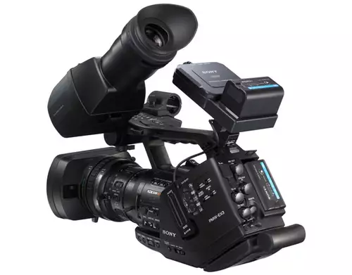 Sony EX3 mit aufgeklipptem PHU-60K HDD Recorder