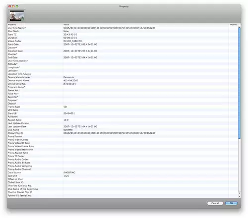 Einführung: Sony PMW EX1 vs Panasonic HVX200 Postpro am Mac : XML PANA P2CS