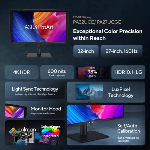 Features of the Asus ProArt Display PA32UCE and PA27UCGE