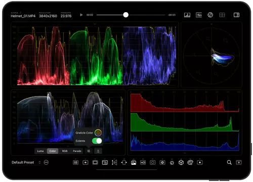 The CineMon app is designed for iPad and Mac