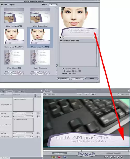 In Motion erstellte Templates können nun 1:1 in Final Cut Pro auf die Timeline gezogen werden.