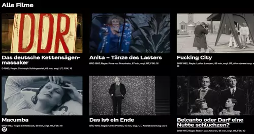 Deutsche Kinemathek zeigt 60-80er Jahre Kultfilme kostenlos online 