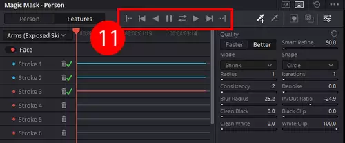 KI hilft mit - Die Magic Mask in Davinci Resolve 18 : Step11