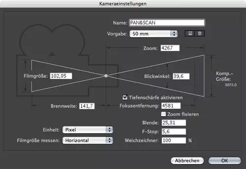 Adobe After Effects: Tip#2: Grosse Komp in kleiner Komp : Kamera50