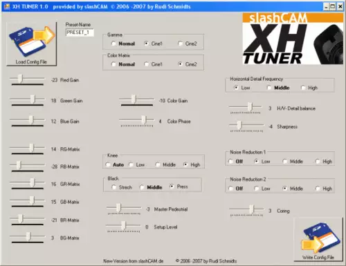 Canon XH A1 : tuner