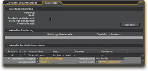 Die Renderliste von After Effects – klein aber oho