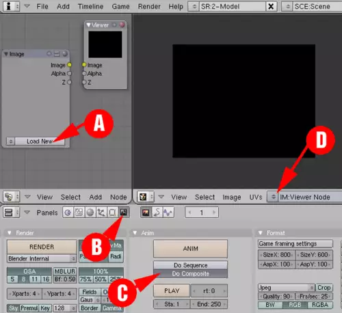 Zur ersten Bild-Ausgabe müssen wir noch ein Bild laden und das Preview-Fenster konfigurieren.