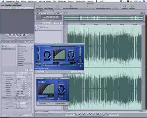 Die Oberfläche von Soundtrack: Jetzt mit vielen Echtzeit-Effekten aus Logic