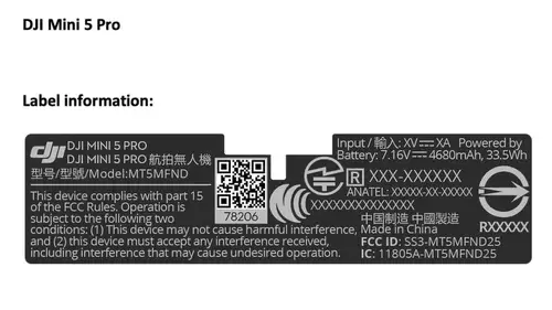 DJI Mini 5 Pro FCC