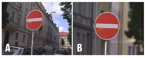 Abbildung A zeigt ein typisches Videobild mit hoher Tiefenschärfe. Der Hintergrund ist kaum unschärfer als das Hauptmotiv. Bei geringerer Tiefenschärfe lässt sich besser mit den Bildebenen spielen (Abbildung B).