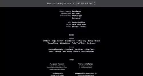 Credits created with Cinecred