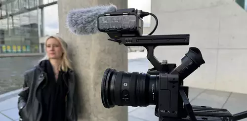 Sony FX2 beim slashCam Dreh