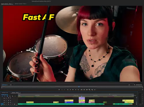 Create-a-Cut Wettbewerb Making-of des Gewinnerclips - Schnitt, Musik, Grading : drumstick