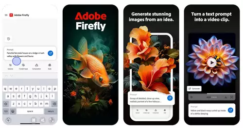 Adobe Firefly jetzt als Smartphone-App - samt Nutzung von Veo 3, Luma und Pika