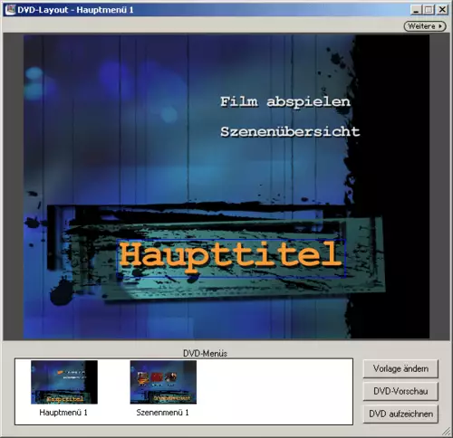  Der Wortlaut der einzelnen Schaltflchen kann im Fenster DVD-Layout verndert werden