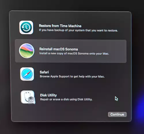 Günstiges Speicher-Upgrade Externe USB4 SSD als Mac Systemplatte nutzen - am Beispiel der Corsair EX400U : fresh install