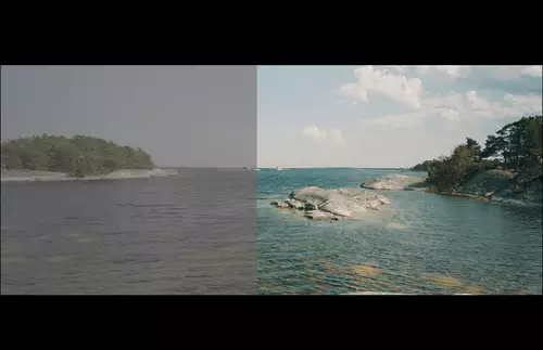 Sony FX2 S-Log3 Foto in DaVinci Resolve mit und ohne LUT